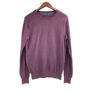 J.Crew Factory Mens Small Merino Wool Cotton Blend Sweater Crewneck Knit Purple